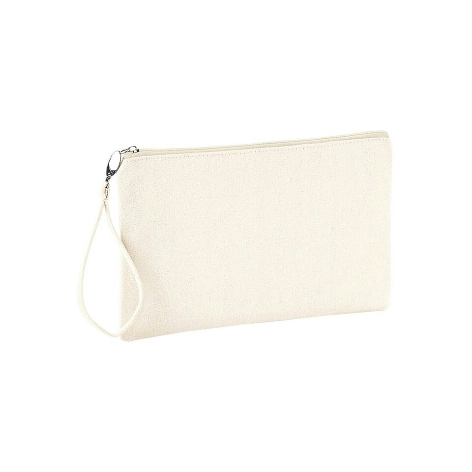 Westford Mill Canvas Wristlet Pouch - Natural/Natural - One Size Cream