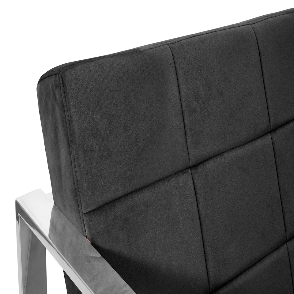 image 1 of Interiors by Premier Vogue Black Velvet Cocktail Chair