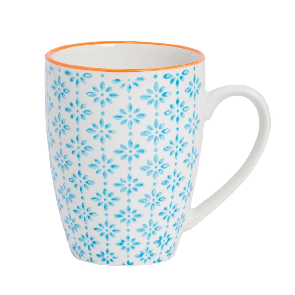 image 1 of Nicola Spring Hand-Printed Teapot - 820ml - Navy