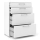 image 4 of Prima Office Storage with 2 Drawers 2 File Drawers In White