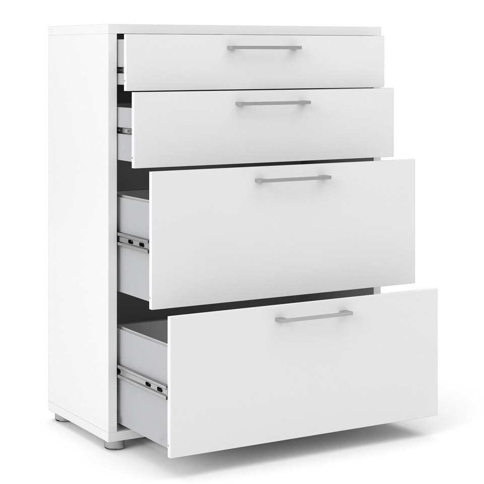 image 1 of Prima Office Storage with 2 Drawers 2 File Drawers In White
