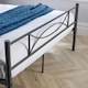 image 5 of Matt Dark Grey Metal Frame 4ft Small Double Bedframe Powder Coated