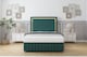 image 2 of Sloomy Boston Gold Emerald Plush Divan Bed Base 2 Drawers Left Side With 54 Inch Floor Standing Headboard & 12 Inch Matching Footboard | Green | Emerald | King | 1