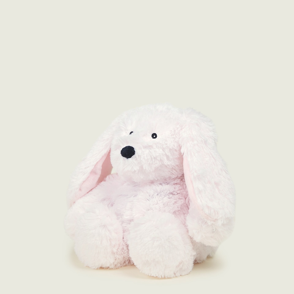 image 1 of Warmies Plush Pink Bunny Microwavable, French Lavender Scent Weighted Teddy, Hot or Cold Toy for Relaxation and Warm Relief
