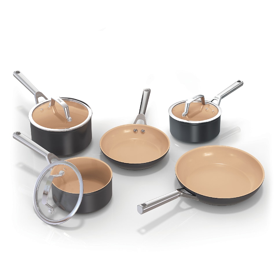 image 1 of Ninja Extended Life Ceramic 5-Piece Frying Pan & Saucepan Set CW95005EUI