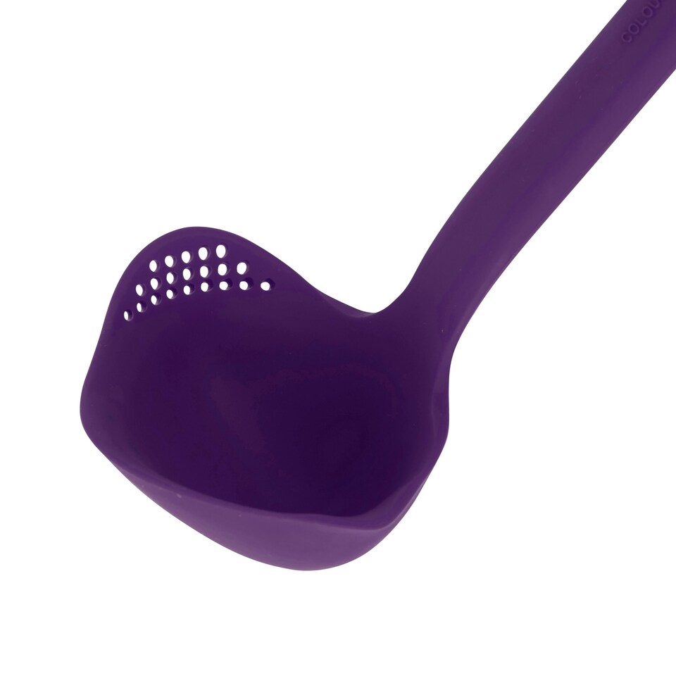 image 1 of Colourworks Silicone Kitchen Ladle with Spout Purple