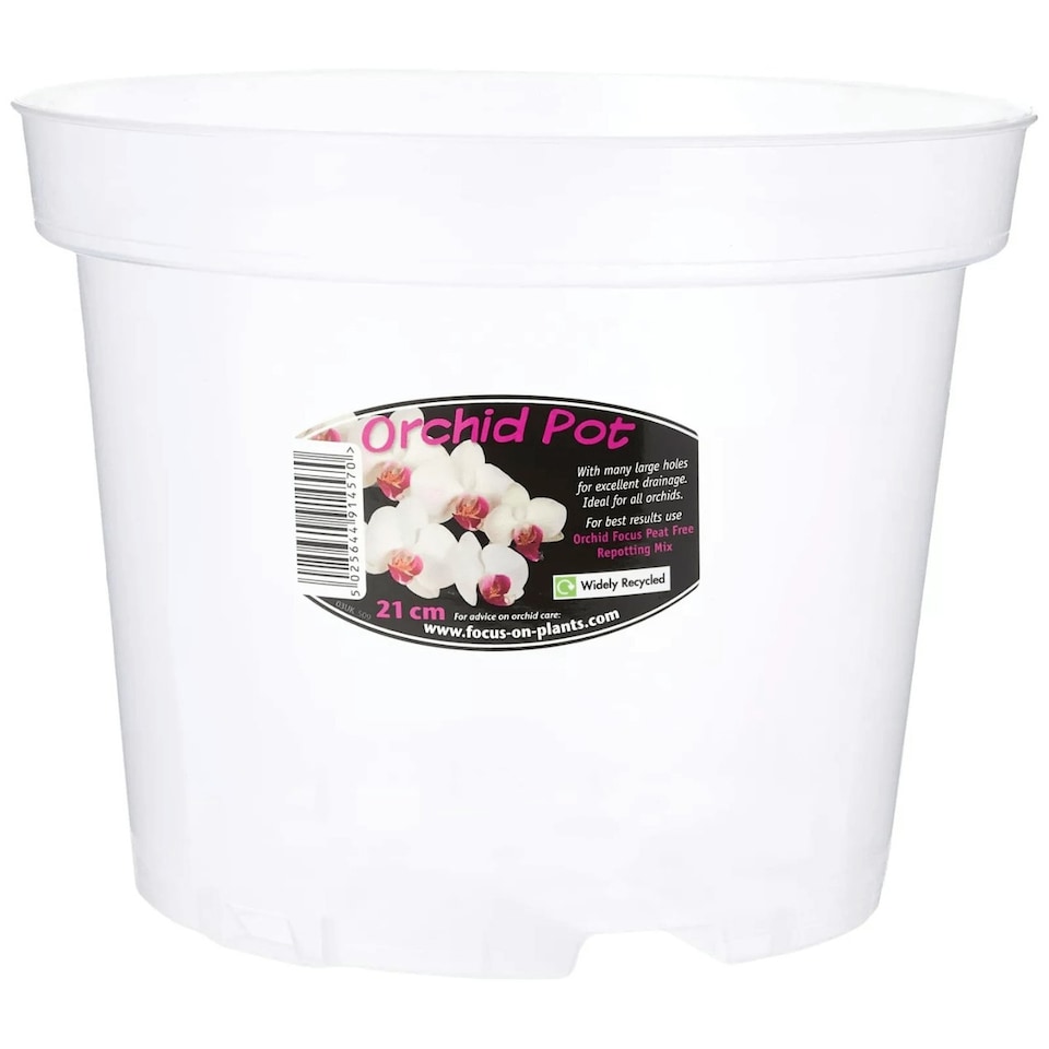 image 1 of Clear Orchid Pot, 21cm - Clear Plant Pots for Orchids N/A