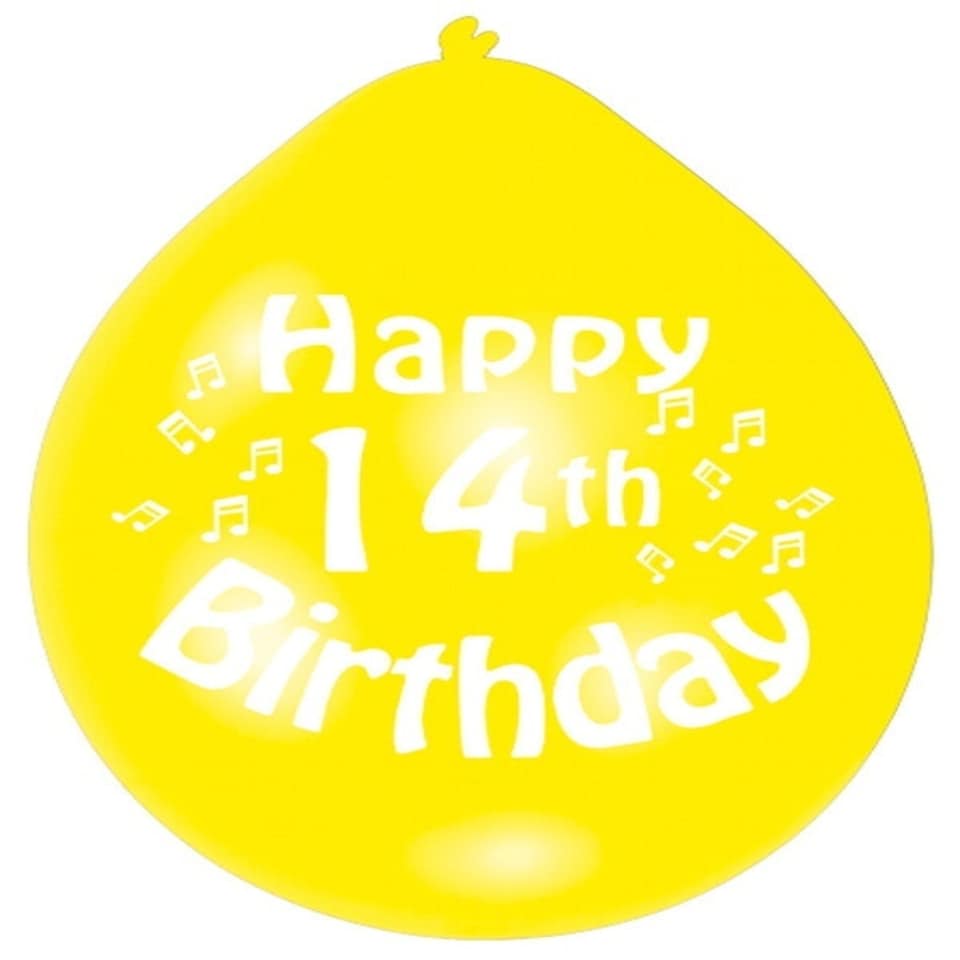 Balloon Pk10 22Cm H 14Th Bday N/A