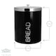 image 5 of Harbour Housewares 5 Piece Black Round Metal Kitchen Canisters Set Utility Storage Utility Containers Storage Box Storage Container