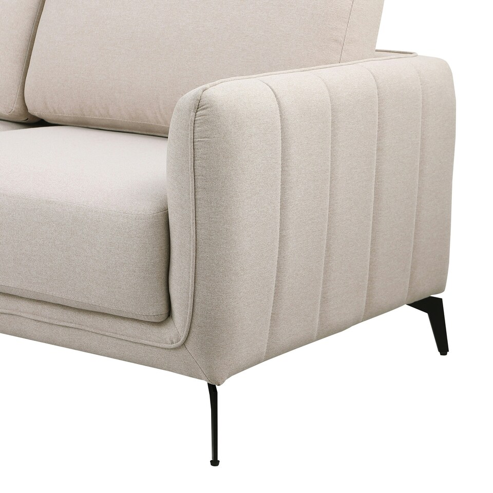 image 1 of Oslo Modern Scandi Style Fabric Living Room 2 Seater Sofa (Beige)