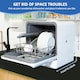 image 2 of Alivio Portable Dishwasher with 6L Water Tank - Dual Water Supply High-Temp Sanitizing & Hot Air Dry (White)
