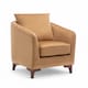 image 5 of Velvet Tan Angela Accent Tub Chair with Ottoman