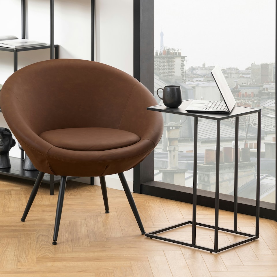 image 1 of Infinity Side Table in Matt Black