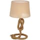 image 1 of HOMCOM Nautical Style Table Lamp with Fabric Lampshade Metal Frame Power Switch, 48cm Home Desk Lamp Bedroom Living Room Study E27 Base, Beige