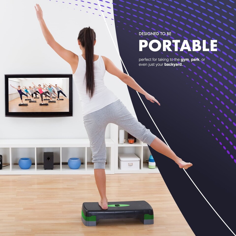 image 1 of Kayman Aerobic Exercise Step with Two Adjustable Height Levels