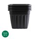 image 1 of Vista 4x 49cm Square Plastic Garden Planters Black