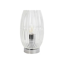 Facet - Chrome with Clear Faceted Glass Table Lamp Chrome | Clear