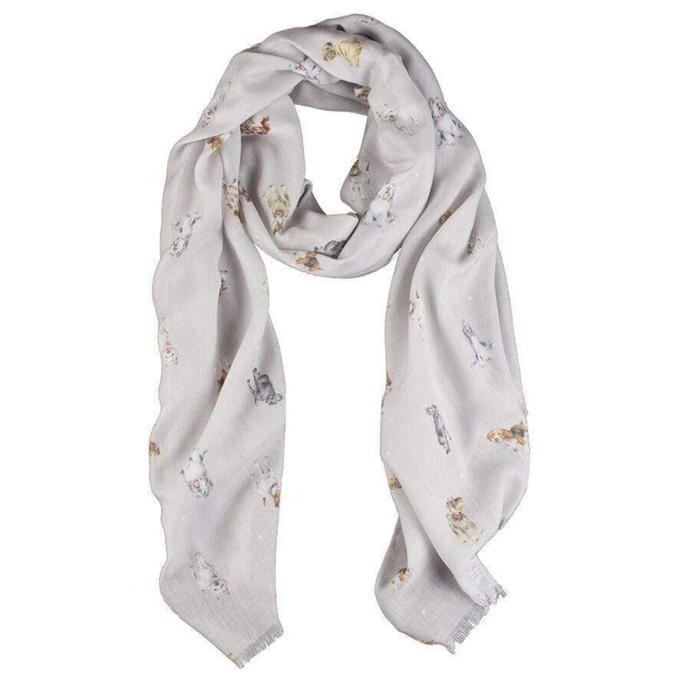 image 1 of Wrendale Designs A Dog's Life Scarf with Gift Box