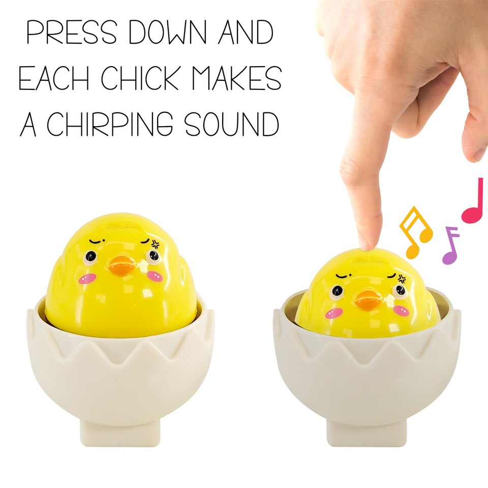image 1 of The Magic Toy Shop Squeaky Matching Eggs Colour Shape Sorter Toy for Toddlers Babies