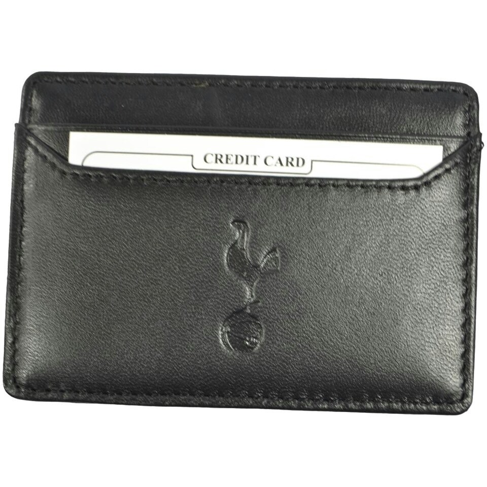 image 1 of Tottenham Hotspur FC Leather Money Clip Wallet - Black - One Size
