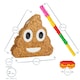 image 3 of Pinatas Poop Emoji Cardboard Pinata, Stick and Blindfold Set - W45cm x D10cm x H45cm - Brown