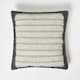 image 1 of Homescapes Veria Handwoven Grey Stripe Kilim Cushion - 45 x 45 cm | Grey | Cream, Grey | 1