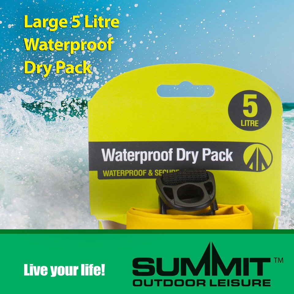 image 1 of PMS Summit Floating 5L Dry Bag - 100% Waterproof, Yellow