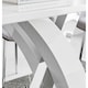 image 4 of Furniturebox Atlanta Chrome Metal And White High Gloss 4 Seater Dining Table