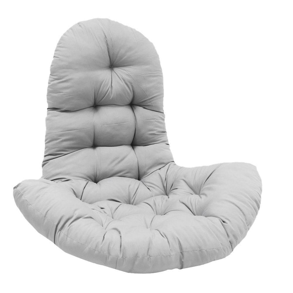 Living and Home Thick Hanging Egg Chair Cushion with High Back - Light Grey