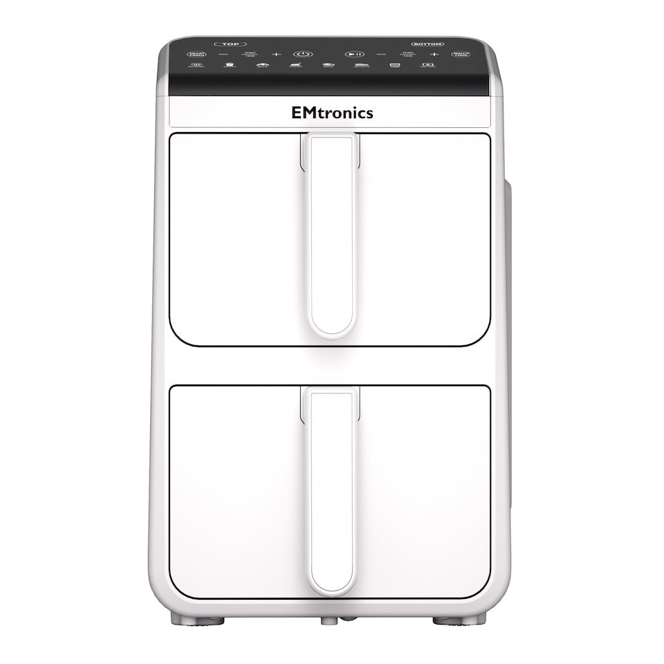 image 1 of EMtronics 10L Stack Dual Air Fryer - White