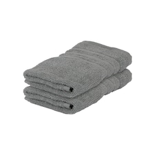Nicola Spring Cotton Wash Cloths - 30cm x 30cm - Grey - Pack of 2