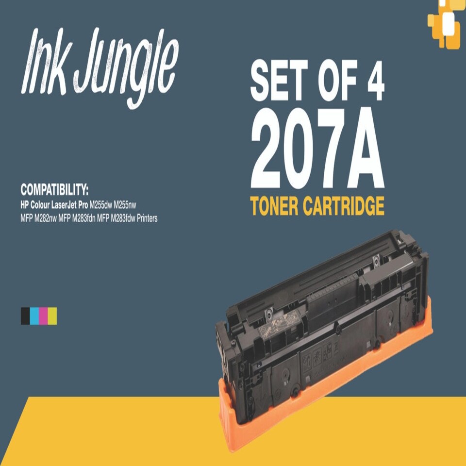 image 1 of Set of 4 Compatible HP 207A Toner Cartridges Multi