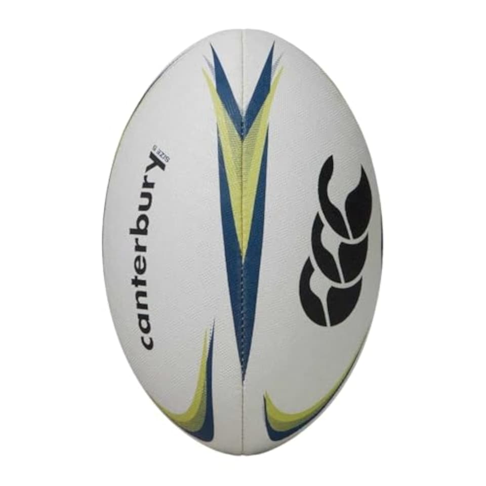 image 1 of Canterbury Mentre Rugby Ball (5) (White/Lime)