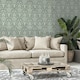 image 3 of Arthouse Stag Damask Wallpaper - Sage Green - 10m x 0.5m | Green