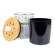 image 3 of Boho Minimalism Compost Caddy - Metal 2L Decorative Kitchen Food Waste Bin