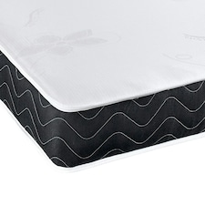 Mars Black Border Hybrid Mattress - 17cm Deep, Medium-Soft Feel Black | King