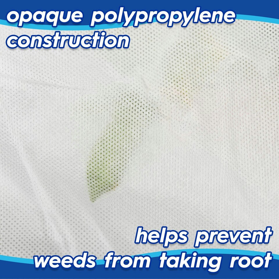 image 1 of Harbour Housewares 50gsm Weed Control Fabric - 5M x 10M (5 Rolls) White