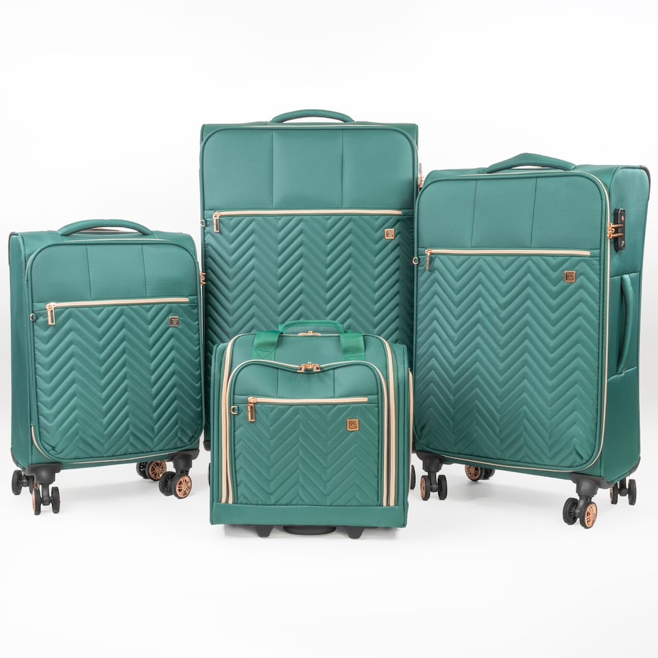 image 1 of Gino Ferrari Biella 4 Piece Travel Suitcase Set 4 Wheel - Green