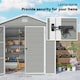 image 7 of Outsunny 8 x 6ft Plastic Garden Storage Shed with Foundation Kit, Polypropylene Outdoor Storage Tool House with Ventilation Slots and Lockable Door, Light Grey | Grey | 1