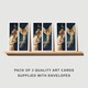 image 2 of Burne Jones Cupid Psyche Greeting Card Art Any Occasion Set of 3 Blank Inside