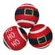 image 2 of 6PK Dog Red Festive Christmas Gift Themed Tennis Balls Ball Mad Xmas Gift