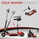 image 4 of HOMCOM Folding Ride on Powered Scooter for Age 4-14 Years, Red