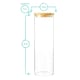 image 3 of Argon Tableware Glass Storage Jars with Wooden Lids - 2 Litre - Pack of 6