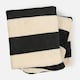 image 4 of OHS Stripe Print Ultra Soft Fleece Cosy Blanket Throw, 125x150cm - Black/White