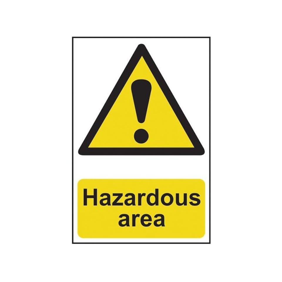 Scan Hazardous Area - Pvc Sign 400 X 600mm - Multi Colour - 400 x 600mm