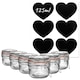 image 1 of Argon Tableware Glass Storage Jars with Heart Labels - 125ml - Clear - Pack of 6