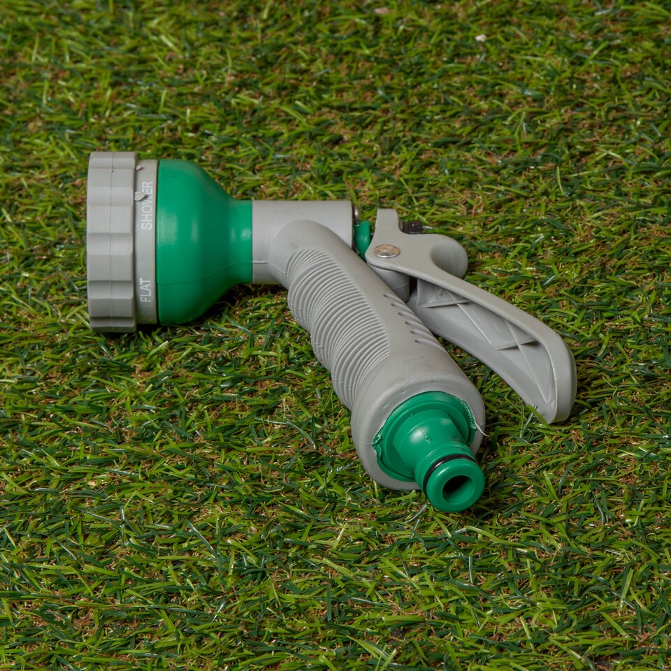 image 1 of 6 Function Soft Grip Garden Hose Pipe Spray | Green | Green