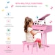 image 6 of HOMCOM 30 Keys Mini Kids Piano with Music Stand and Bench Best Gifts Toy
