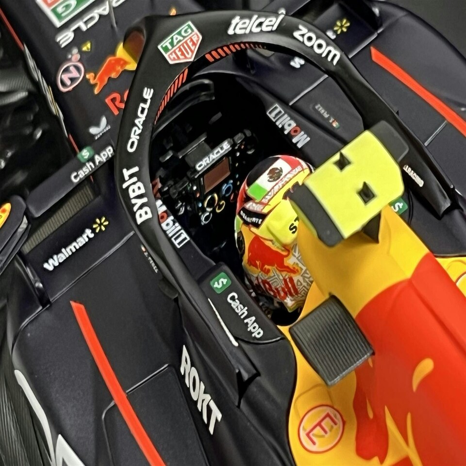 image 1 of Sergio Perez #11 Red Bull Racing RB19 Winner Saudi Arabian GP 2023 1:18 Minichamps 110230111