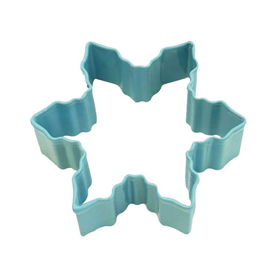 Anniversary House Snowflake Poly-Resin Coated Cookie Cutter - Blue - One Size